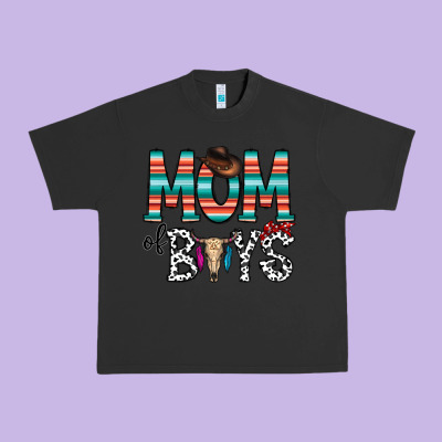 Mom Of Boys Urban Heavy Tee Designed By Cowhidedigitalart