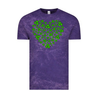 Cloud Purple shamrock heart Vintage Tee - Artiststas