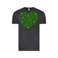 Vintage Black shamrock heart Vintage Tee - Artiststas
