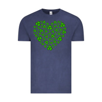 Vintage Denim shamrock heart Vintage Tee - Artiststas