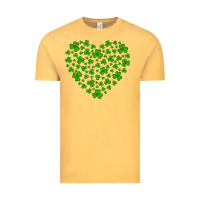 Vintage Mustard shamrock heart Vintage Tee - Artiststas