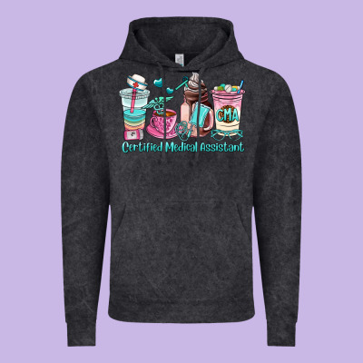 Certified Medical Assistant Coffee Cup Vintage Hoodie Designed By Adodesignshop
