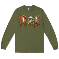 Army Green western goats Long Sleeve Tee - BarkalooDesign