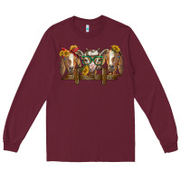 Burgundy western goats Long Sleeve Tee - BarkalooDesign