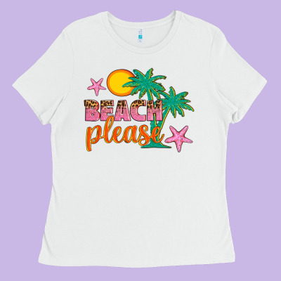Beach Please Ladies Tee Designed By Artiststas