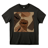Asphalt melanin raised fist seamless pattern Heavy Core Tee - BundleAndBundleShop