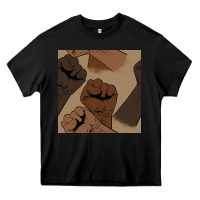 Black melanin raised fist seamless pattern Heavy Core Tee - BundleAndBundleShop