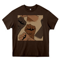 Chocolate Brown melanin raised fist seamless pattern Heavy Core Tee - BundleAndBundleShop