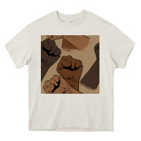 Cream melanin raised fist seamless pattern Heavy Core Tee - BundleAndBundleShop