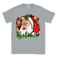 Heather Grey Believe And Santa Classic Tee - BundleAndBundleShop