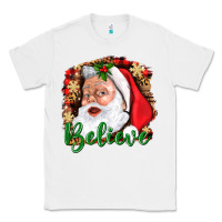White Believe And Santa Classic Tee - BundleAndBundleShop