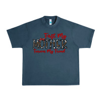 Midnight Navy first my mother forever my friend Urban Heavy Tee - CowhideDigitalArt