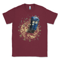 Burgundy watch the time Classic Tee - artisFamous