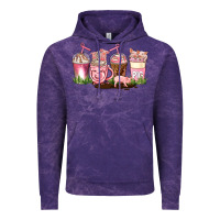 Cloud Purple pig coffee cups Vintage Hoodie - AdoDesignShop