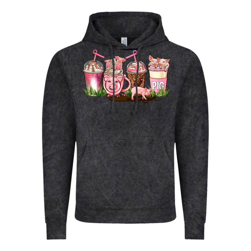 Pig Coffee Cups Vintage Hoodie by AdoDesignShop | Teevron