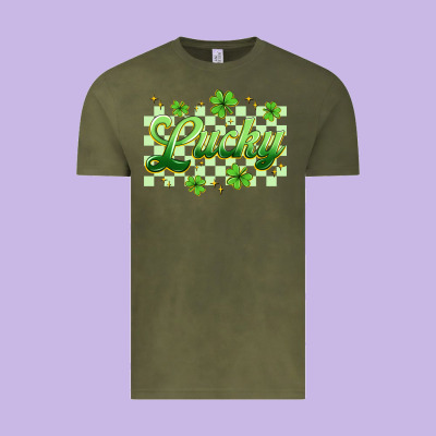 Checkered Lucky Vintage Tee Designed By Artiststas