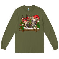 Army Green Christmas donkeys Long Sleeve Tee - BarkalooDesign