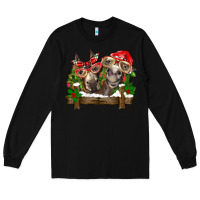 Black Christmas donkeys Long Sleeve Tee - BarkalooDesign