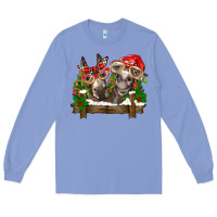Colony Blue Christmas donkeys Long Sleeve Tee - BarkalooDesign