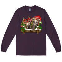 Plum Christmas donkeys Long Sleeve Tee - BarkalooDesign