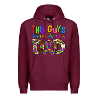 Burgundy this guys an ausome dad Premium Hoodie - AdoDesignShop