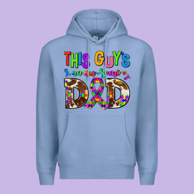 This Guys An Ausome Dad Premium Hoodie Designed By Adodesignshop