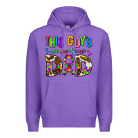 Purple this guys an ausome dad Premium Hoodie - AdoDesignShop