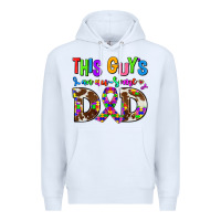 White this guys an ausome dad Premium Hoodie - AdoDesignShop