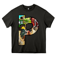 Asphalt farm life alphabet lowercase letters p Heavy Core Tee - BundleAndBundleShop