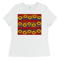 White usa and sunflower pattern Ladies Tee - Artiststas