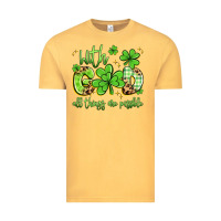 Vintage Mustard with god all things are possible Vintage Tee - Artiststas