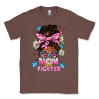 Chestnut Mom Is A Fighter And Afro Messy Bun Mom Classic Tee - BundleAndBundleShop