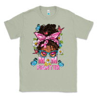 Matcha Mom Is A Fighter And Afro Messy Bun Mom Classic Tee - BundleAndBundleShop