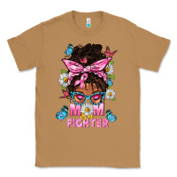 Toasted Coconut Mom Is A Fighter And Afro Messy Bun Mom Classic Tee - BundleAndBundleShop