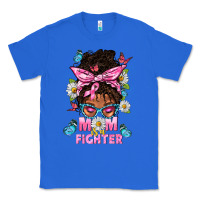 True Royal Mom Is A Fighter And Afro Messy Bun Mom Classic Tee - BundleAndBundleShop