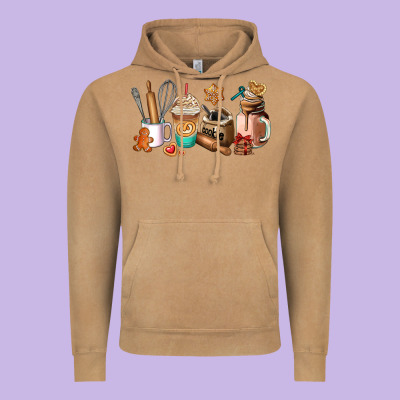 Cookie Coffee Cup Vintage Hoodie Designed By Adodesignshop
