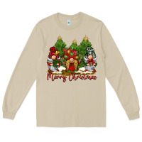 Mushroom merry christmas gnomies Long Sleeve Tee - BarkalooDesign