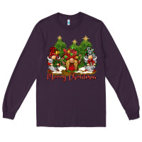 Plum merry christmas gnomies Long Sleeve Tee - BarkalooDesign