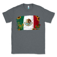 Charcoal Heather Mexican Flag Cactus Sunflower Classic Tee - Jasminsmagicworld