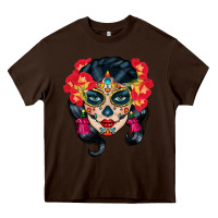 Chocolate Brown sugar skull Heavy Core Tee - BundleAndBundleShop