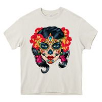 Cream sugar skull Heavy Core Tee - BundleAndBundleShop