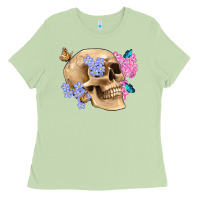 Matcha skull flora butterfly Ladies Tee - Artiststas