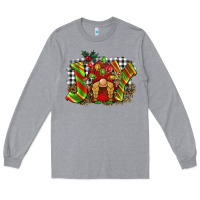 Heather Grey christmas joy gnome Long Sleeve Tee - BarkalooDesign