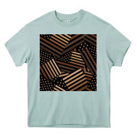 Melanin American Flag Seamless Pattern Heavy Core Tee | Teevron