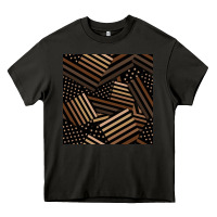 Asphalt melanin american flag seamless pattern Heavy Core Tee - BundleAndBundleShop