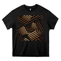 Black melanin american flag seamless pattern Heavy Core Tee - BundleAndBundleShop