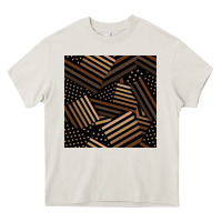 Cream melanin american flag seamless pattern Heavy Core Tee - BundleAndBundleShop