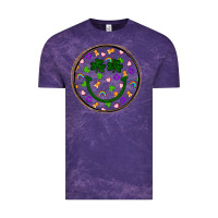 Cloud Purple st patrick s day smiley face Vintage Tee - Artiststas