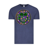 Vintage Denim st patrick s day smiley face Vintage Tee - Artiststas