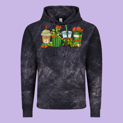 Cactus Coffee Cups Vintage Hoodie Designed By Adodesignshop
